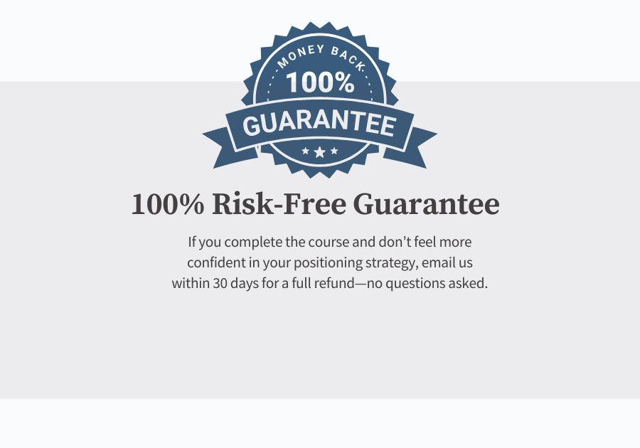 The course includes a 30-day money-back guarantee. If learners don’t feel more confident after completing it, they can request a full refund—no questions asked.